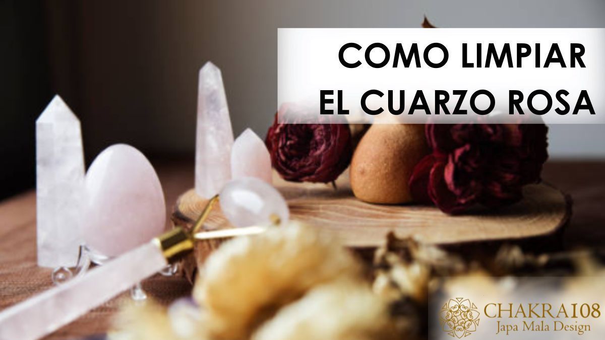 Cuarzo rosa en proceso de limpieza energética