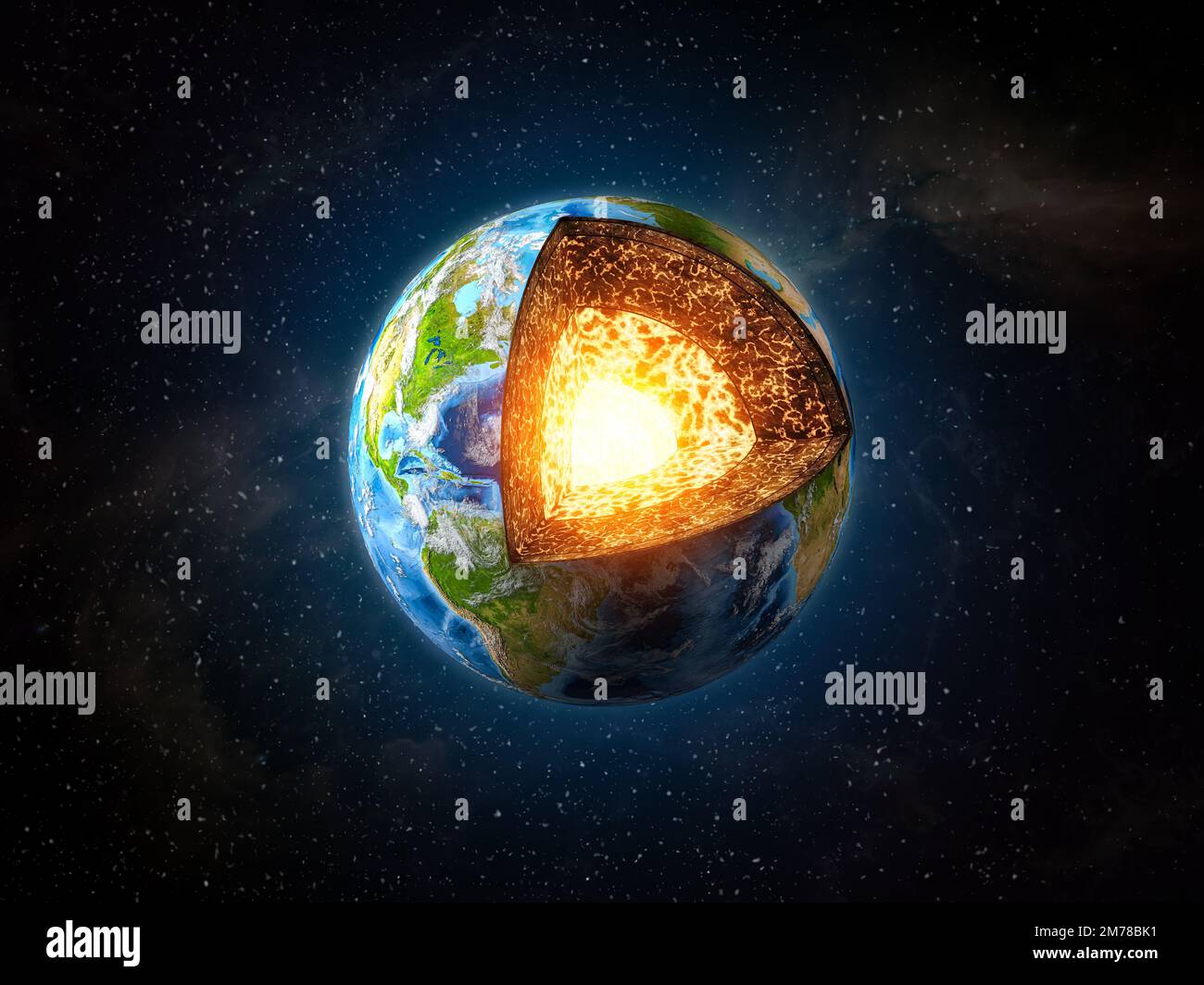 Planeta Tierra sin capas geológicas visibles