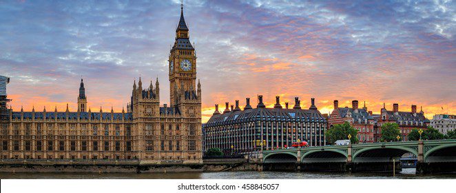 Vista panorámica del Big Ben en Londres